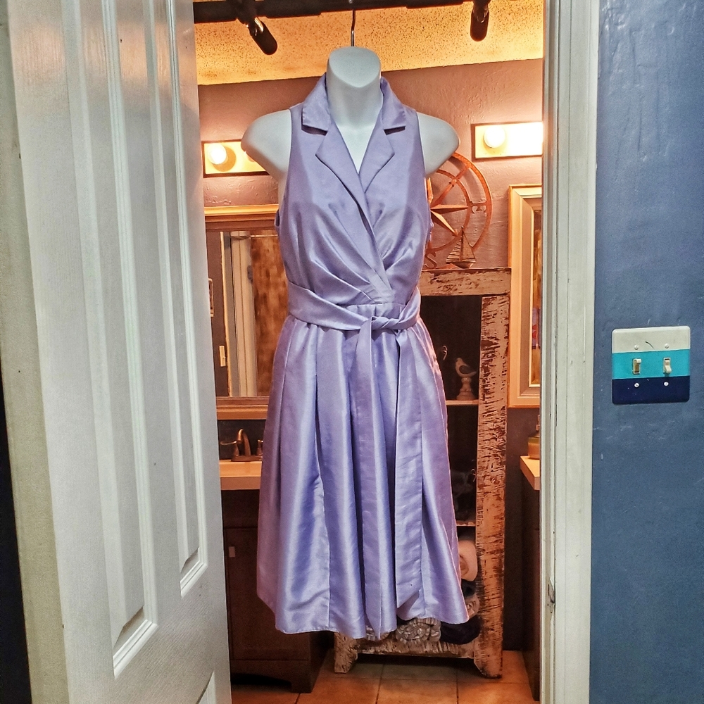 Jones New York Petite Lavender Midi Dress Size 6P - Picture 1 of 3